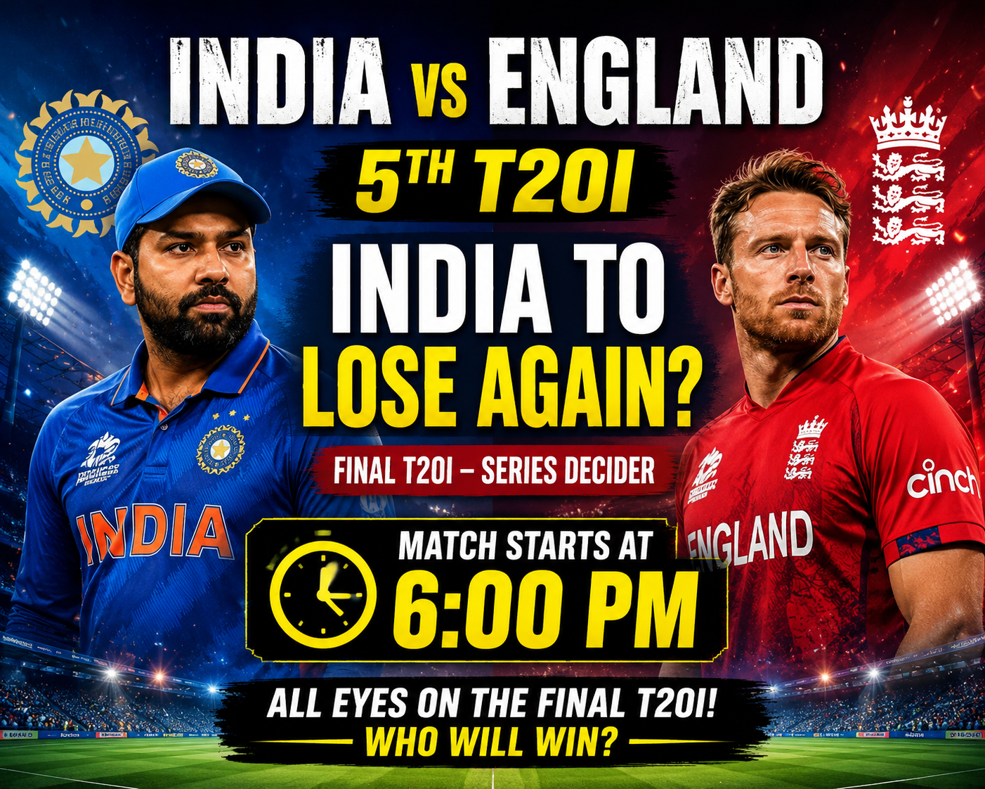 ENG vs IND 5th T20I