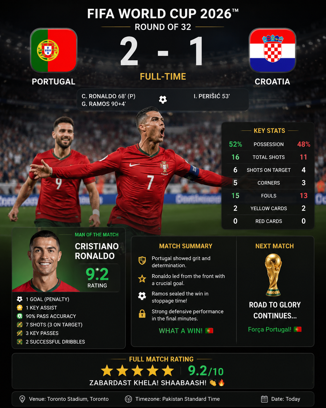 Ronaldo Leads Portugal